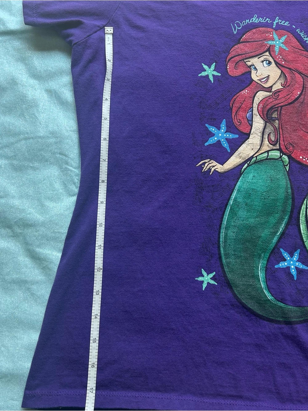 Disney Purple Little Mermaid Ariel Graphic V-Neck Tee - Picture 4 of 6
